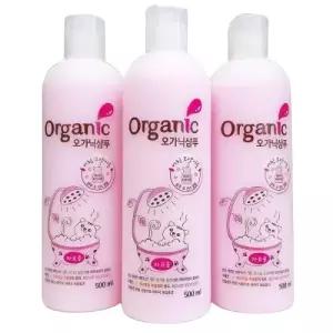 오가닉 고양이샴푸 어린고양이용 500ml x 3통 반려묘 애묘 저자극 보습효과 샴푸 목욕