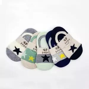 [퍼니메이커]유아동별모양덧신 미끄럼방지 5켤레묶음 유아동덧신 유아동페이크삭스 귀여운 별모양 원스타양