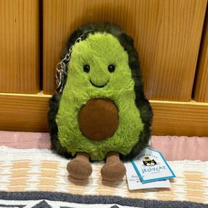 젤리캣 영국 재미있고 귀여운 아보카도 가방 펜던트 가방과 함께 제공되는 젤리캣 아보카도 플러시 키체인 생일 크리스마스 선물
