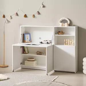 마르체 플릭 E0 낮은 폴딩 접이식 수납 책장 컴퓨터 책상세트 1200x1000 BDF223