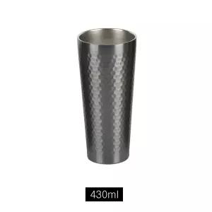 블랙허니 이중진공 스텐컵 430ml스테인레스텀블러 휴대용 사무실 맥주잔 쥬스 430ML음료 냉장고 진컵 보냉