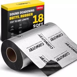 부틸 고무 사운드 데드닝 18 평방피트 자동차용 데드링 소재 강력한 소음 감소 매트 데드너 단열 방음