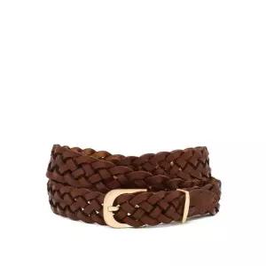 [백화점정품] 26년NEW 헤지스레이디스 HAZZYS 위빙 벨트 브라운 HSBE6B102