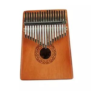 17 키칼림바 초보자 휴대용 어린이 마호가니 칼림바 풀세트 입문용 선물용 스티커 파우치 청소 나무 용융