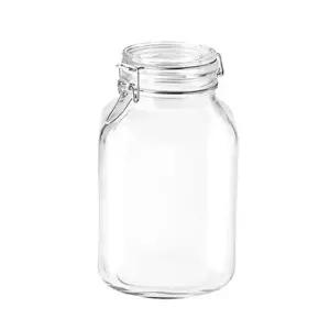 (3000ml) 보르미올리 유리병 압축 밀폐용기 과일청병/병/곡물/보관/용기/쌀/장아찌/고추장/공병/보관병