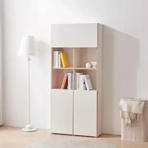 이지셀렉트  가구산책 800-5단 상부+하부 도어 책장 DN7308