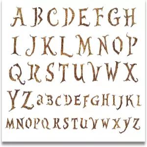 앨리스와 원더랜드 폰트 스텐실 11 x9 재사용 가능한 색상 드로잉 및 페인팅 커스텀 월 아트 11x9