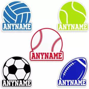 개인 맞춤형 문자 스포츠 이름 스티커 맞춤 야구 축구팀 선물 하드햇 노트북 물병 휴대폰 자동차 데칼 범퍼