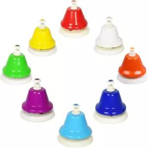 ENNBOM 데스크벨 8노트 음악 타악기 - 교육을 위한 디아토닉 핸드벨