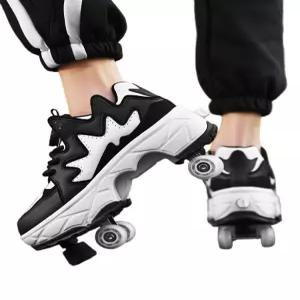 바퀴달린 신발 네개 휠 바퀴 운동화 달린 롤러 롤러슈즈 슈즈 성인