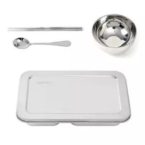 온키친 스텐 5구 병원식판 풀세트 뚜껑 중