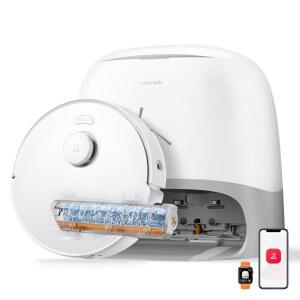 로보락 큐레보 커브 2 플로우 로봇 진공 청소기 및 걸레, 실시간 셀프 클리닝 롤러 20,000 u202FPa, 듀얼 제로 탱글 시스템, AI 장애물 방지, 열 세척 건조 카펫 보호