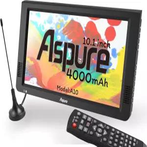 자동차 카라반 캠핑 야외 또는 주방용 10인치 휴대용 디지털 TV ATSC TFT HD 스크린 프리뷰 LED 멀티미디어