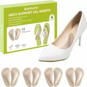 아치 지지대 신발 깔창 및 삽입 평평한 발 발바닥 근막염을 위한 부키홈 젤 삽입물 를 접착식 패드 하루