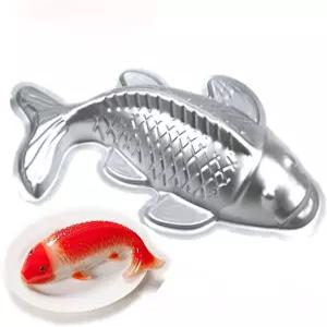 3D 알루미늄 합금 잉어 케이크 베이크웨어 퐁당 장식 물고기 모양 몰드9인치