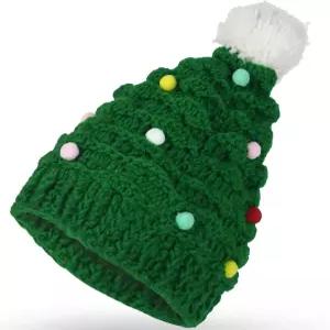 로즈 시크릿 크리스마스 겨울 니트 모자 크로셰 비니 산타 캡 따뜻한 스노우 스키 새해 홀리데이 파티 성인