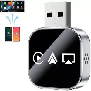 nocmosi 스크린 미러링 어댑터 2026년형 업그레이드 3 in 1 무선 카플레이 미러 링크 (유선 내장 차량용)