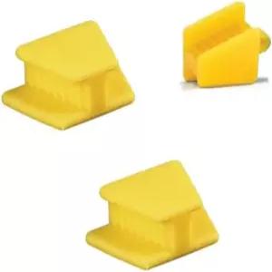 아메리칸 굿즈 2개 치과용 구강 소품 실리콘 작은 노란색 자동 절단 가능한 바이트 블록 라텍스 프리 9060