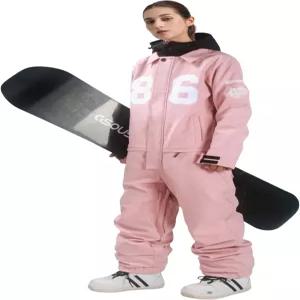 GSOU 스노우 스키복 여성 남성 원피스 수트 방수 방풍 단열 스키 점프수트 스포츠용