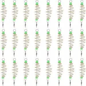 BESPORTBLE 24Pcs 야광 구슬 스프링 미끼 홀더 올리브 모양 잉어 낚시용 피더 장비 액세서리