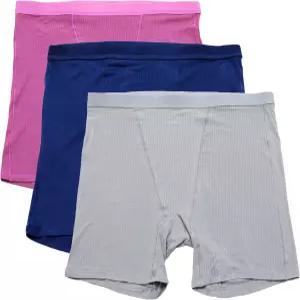 과일 오브 더 룸 여성 복서 브 3팩 컴포트 슈프림 속옷 부드러운 골지 스트레치