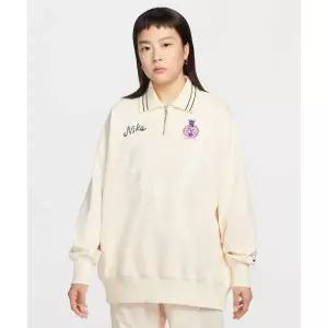 [나이키]IQ3943-110 스포츠웨어 오버사이즈 쿼터집 플리스 폴로 W - 페일 아이보리 718518