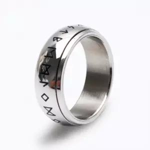 룬 문자 회전 반지 남성 패션 가락지 기념일 선물