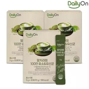 [데일리온] 국내산 말차라떼 100만 효소유산균 30포x3개(3개월)