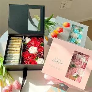 PDO054 입학/졸업/승진/진급/생일 축하 감사 감동 이벤트 선물상자 비누꽃 플라워 카네이션+용돈박스