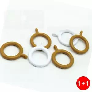 봉형 원형 화이트 10개입 고리형 부드러운 슬라이딩 플라스틱 커튼링