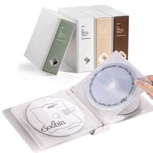 대용량 CD DVD 케이스 슬리브 보관 마감 케이스 거치대 디스크 패키지 게임 앨범 정리 4 색 24CD 케이스 인