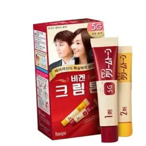 비겐크림톤 5호 진한밤색 헤어 염색약 40g 새치커버