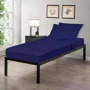 길빈스 간이 침대 사이즈 30인치 x 75인치 8 시트 세트 4피스 맞춤형 평면 베개 커버 2개 면 소재 캠프