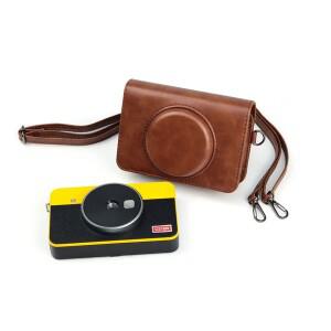 Kodak Mini Shot 2 용 새 C210R 카메라 케이스 어깨 끈 가죽 가방이있는 레트로 인스턴트  포토 프린터 액