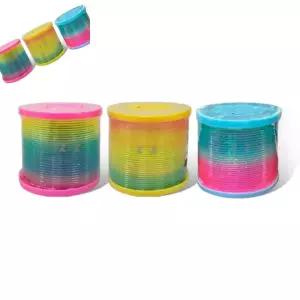 따챠 어린이감각놀이링 유연스프링완구 실내창의활동 라이트 레인보우링-PP 칼라링