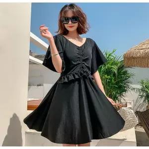 꾹상점2  빅사이즈 원피스수영복 셔링 레베카