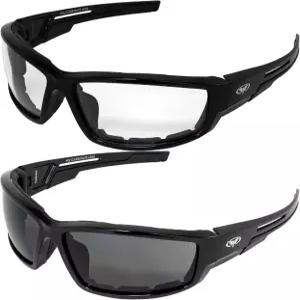 글로벌 비전 2 오토바이 패딩 안경 선글라스 투명 및 연기 ATV 쿼드