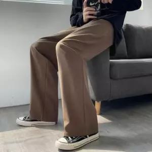 남성바지 남성 와이드 슬랙스 찰랑팬츠 뒷밴딩 통바지 봄 가을
