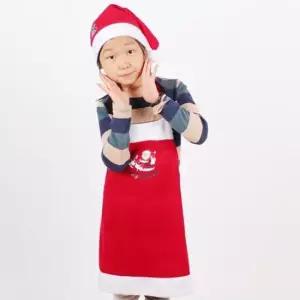 웃긴분장 크리스마스 산타앞치마모자 일반형세트(아동)