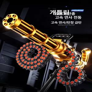 대형 전동 너프건 발사 개틀링 스펀지총 배그 장난감 서바이벌 글록 표적 자동 따발총