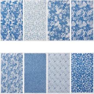 웨비디 8가지 스타일 언더글레이즈 전송 청백자 도자기 점토 전사 종이 오버글레이즈 에나멜 워터슬라이드