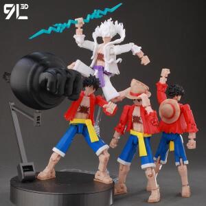 9L3D 프린팅 애니메이션 캐릭터 럭키 13 조로 더미 액션 피규어 D. 루피 다관절 가동 변신 마네킹 장난감