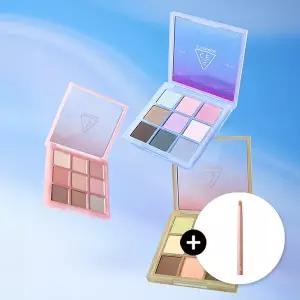 [틴티드 에디션][3CE]멀티 아이 컬러 팔레트 (증)글로우 아이 포인트 브러쉬