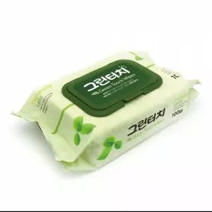 그린터치물티슈 캡형 다용도 청소 휴지 가정 먼지 정리 깔끔 100매
