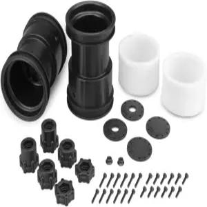 J 컨셉 337B 헌정 2.6x3.6 몬스터 트럭 바퀴(어댑터 포함) 검은색(1쌍)