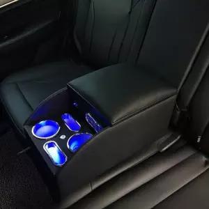 뒷좌석 콘솔박스 자동차 팔걸이 수납함 2열 LED 홀더 시트 정리함 블랙