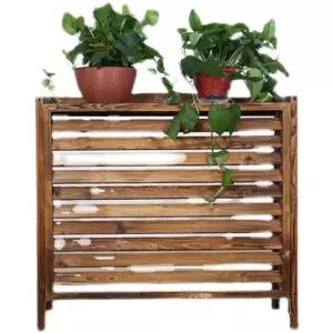 최강 우드 에어컨 가림막 블라인드 보호 커버 프레임 80x30x70 탄화