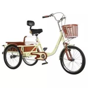 프리미엄 노인 여성용 짐 가족 308-레드 철 버킷 유압 충격 흡수 성인 세발 자전거