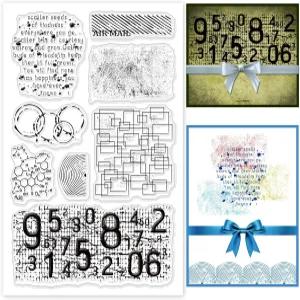 PH 팬더홀 배경 클리어 스탬프 번호 지문 에어메일 실리콘 필름 프레임 투명 씰 초대장 엽서 앨범 사진