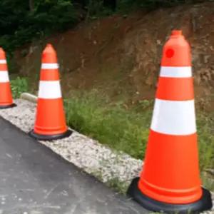 고시인 도로 안전콘 밀착형 주차금지 고깔 교통 표지판 대형 안전